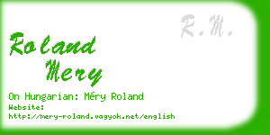 roland mery business card